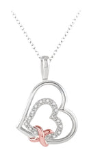 Parkplace Jewelers Silver Heart Shape Diamond Fashion Pendant 87189PPSSSLPD