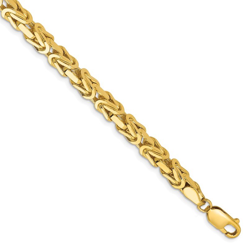 Quality Gold 14K 8 inch 5.25mm Byzantine with Lobster Clasp Chain BIZ150