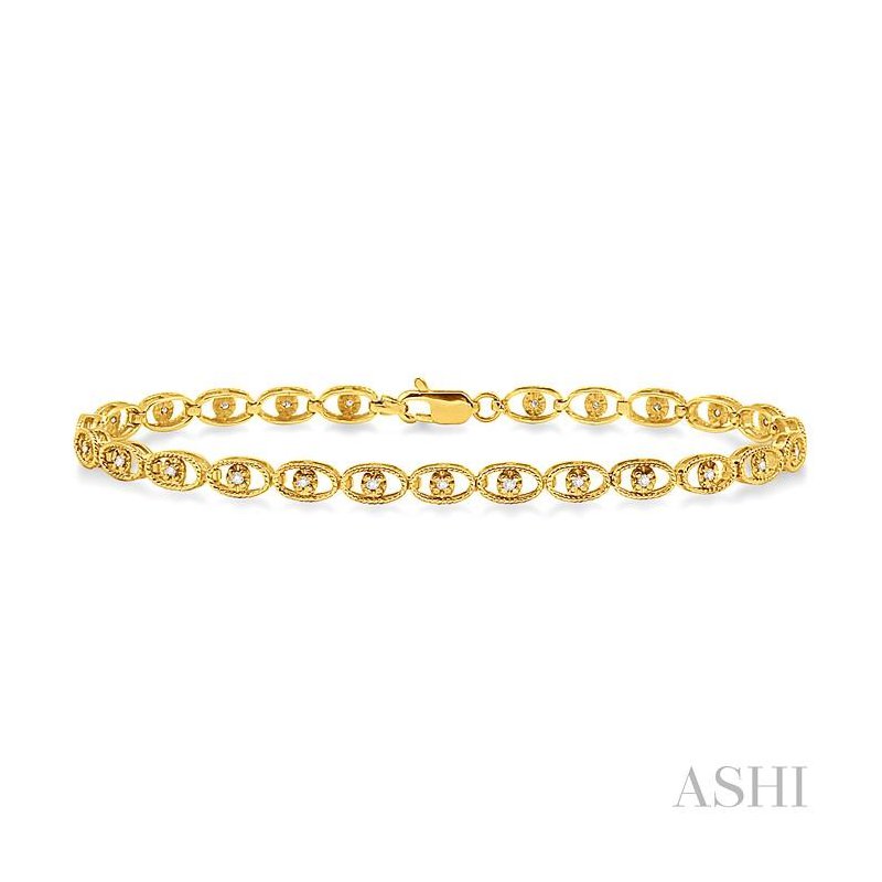 ASHI Oval Shape Diamond Link Bracelet 7589QPPTSYG