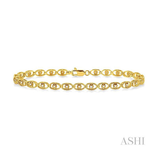 ASHI Oval Shape Diamond Link Bracelet 7589QPPTSYG