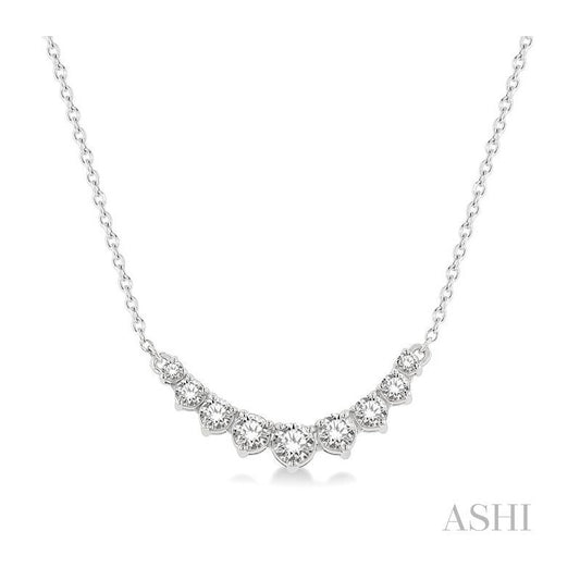 ASHI Graduated Diamond Smile Necklace 991HHPPFGNKWG