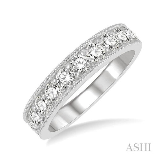 ASHI Diamond Wedding Band 33331PPFGWG