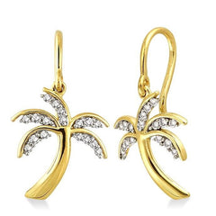 Parkplace Jewelers Palm Tree Diamond Fashion Earrings 63796PPFXERYG