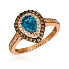 Le Vian 14K Strawberry Gold® Deep Sea Blue Topaz™ 3/4 cts. Ring WJBD 1GM