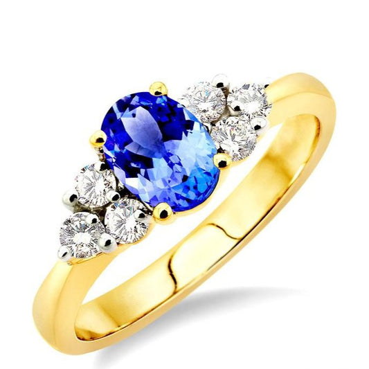 Parkplace Jewelers Oval Shape Gemstone & Diamond Ring 40405PPFCTZ