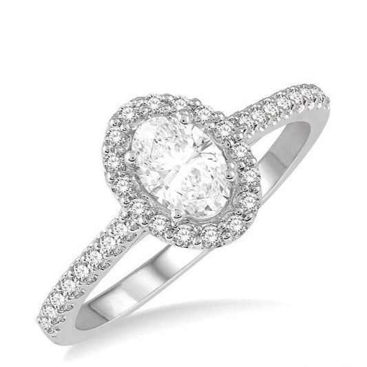 Parkplace Jewelers Oval Shape Semi-Mount Halo Diamond Engagement Ring 242G8PPFHWG-SM