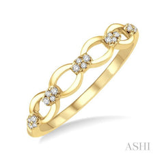 ASHI Stackable Oval Shape Link Diamond Fashion Band 345A8PPFGYG