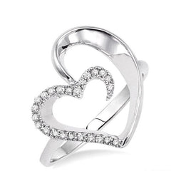 Parkplace Jewelers Silver Heart Shape Diamond Fashion Ring 86908PPSSSLRG