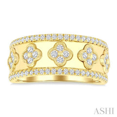 ASHI Clover Diamond Fashion Wide Band 30253PPFGYG