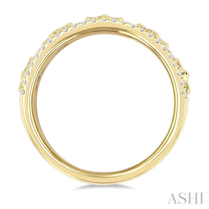 ASHI Clover Diamond Fashion Wide Band 30253PPFGYG
