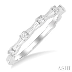 ASHI Stackable Diamond Fashion Bamboo Ring 30267PPFGWG