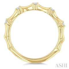 ASHI Stackable Diamond Fashion Bamboo Ring 30267PPFGYG