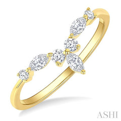 ASHI Chevron Diamond Wedding Band 302B6PPFGYG