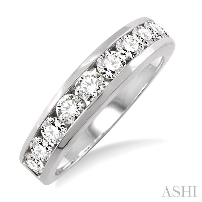 ASHI Channel Set Diamond Wedding Band 30301PPFNW