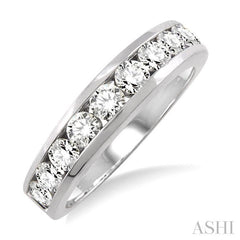 ASHI Channel Set Diamond Wedding Band 30301PPFNW