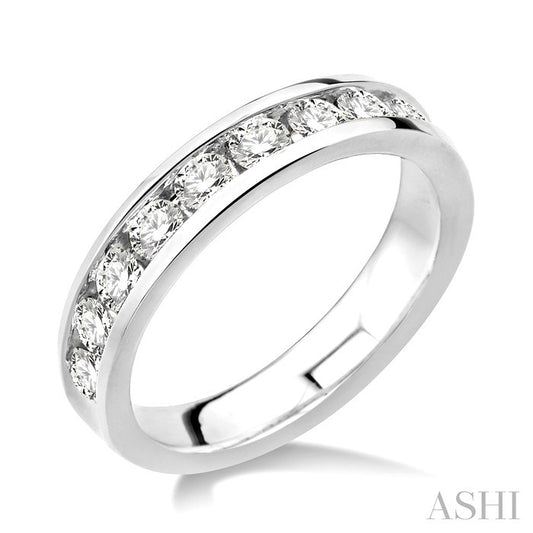 ASHI Channel Set Diamond Wedding Band 30321PPFNW
