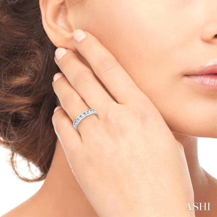 ASHI Channel Set Diamond Wedding Band 30321PPFNW