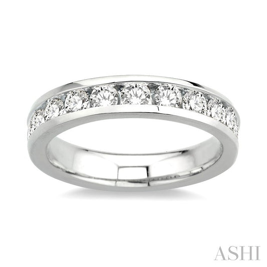 ASHI Channel Set Diamond Wedding Band 30321PPFNW