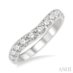 ASHI Curved Diamond Wedding Band 30342PPFHWG