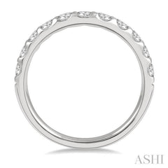 ASHI Curved Diamond Wedding Band 30342PPFHWG