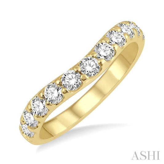 ASHI Curved Diamond Wedding Band 30342PPFHYG