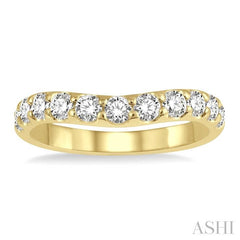 ASHI Curved Diamond Wedding Band 30342PPFHYG