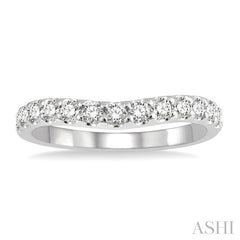 ASHI Curved Diamond Wedding Band 30343PPFHWG