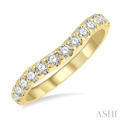 ASHI Curved Diamond Wedding Band 30343PPFHYG