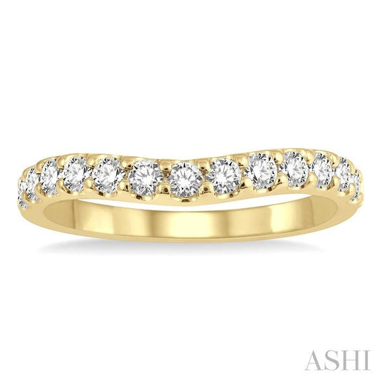 ASHI Curved Diamond Wedding Band 30343PPFHYG