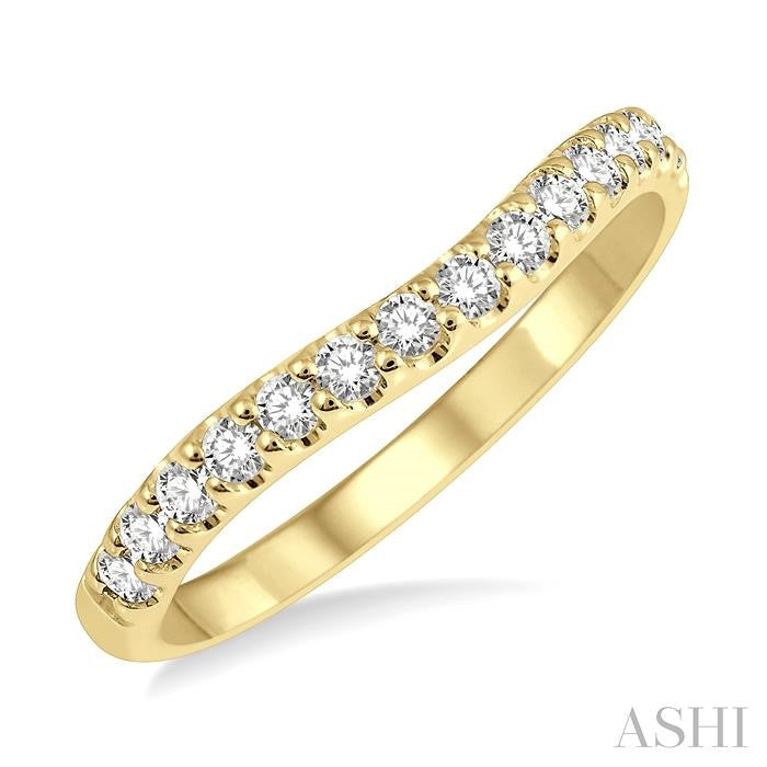 ASHI Curved Diamond Wedding Band 30345PPFHYG