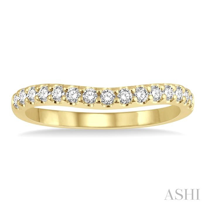 ASHI Curved Diamond Wedding Band 30345PPFHYG