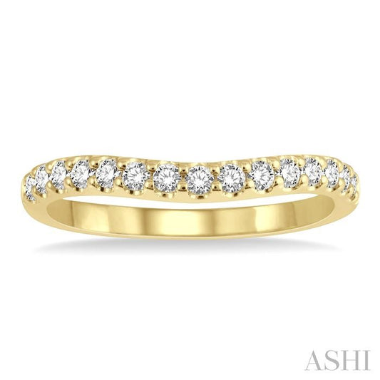 ASHI Curved Diamond Wedding Band 30345PPFHYG