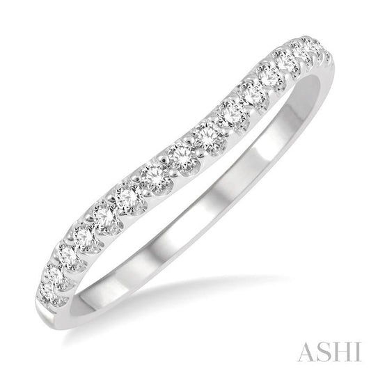 ASHI Curved Diamond Wedding Band 30346PPFHWG