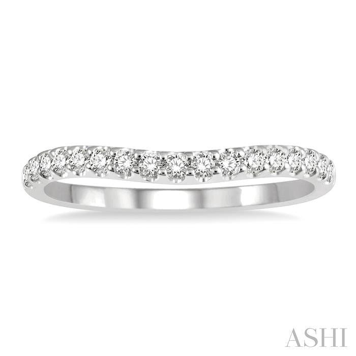 ASHI Curved Diamond Wedding Band 30346PPFHWG