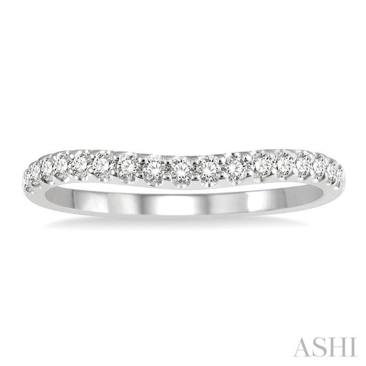 ASHI Curved Diamond Wedding Band 30346PPFHWG