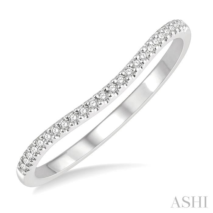 ASHI Curved Diamond Wedding Band 30348PPFHWG