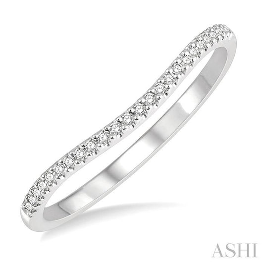 ASHI Curved Diamond Wedding Band 30348PPFHWG