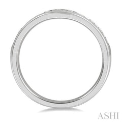 ASHI Channel Set Curved Diamond Wedding Band 30353PPFHWG
