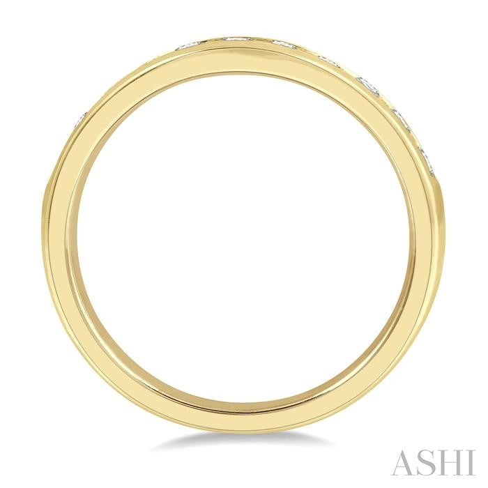 ASHI Channel Set Curved Diamond Wedding Band 30353PPFHYG