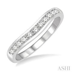 ASHI Channel Set Curved Diamond Wedding Band 30355PPFHWG