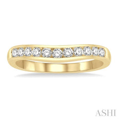 ASHI Channel Set Curved Diamond Wedding Band 30355PPFHYG