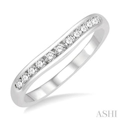 ASHI Channel Set Curved Diamond Wedding Band 30356PPFHWG