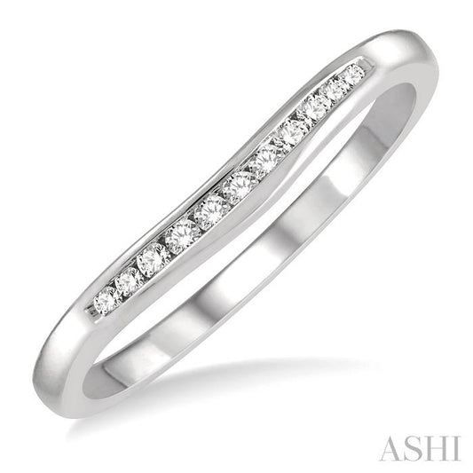 ASHI Channel Set Curved Diamond Wedding Band 30358PPFHWG