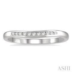 ASHI Channel Set Curved Diamond Wedding Band 30358PPFHWG