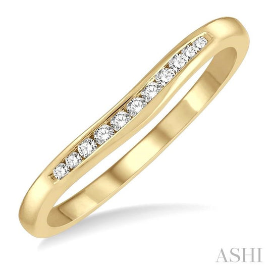 ASHI Channel Set Curved Diamond Wedding Band 30358PPFHYG