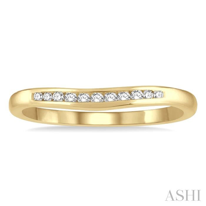 ASHI Channel Set Curved Diamond Wedding Band 30358PPFHYG