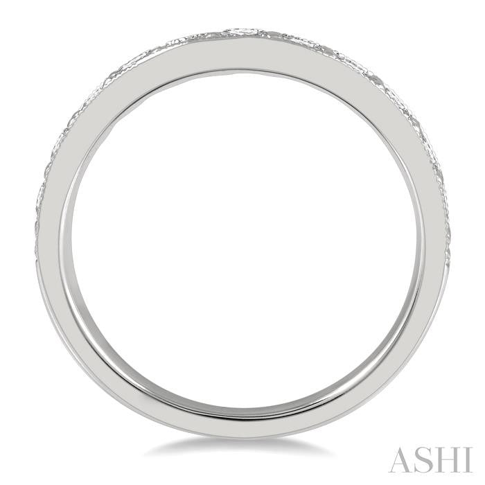 ASHI Curved Diamond Wedding Band 30362PPFHWG