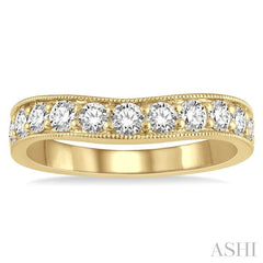 ASHI Curved Diamond Wedding Band 30362PPFHYG