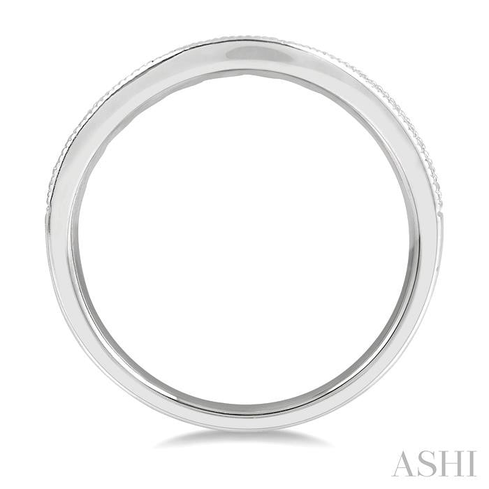 ASHI Curved Diamond Wedding Band 30363PPFHWG