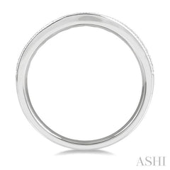ASHI Curved Diamond Wedding Band 30363PPFHWG